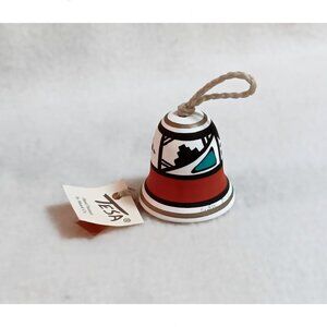Small Tesa bell Southwestern ornament chime w/ tag 2"